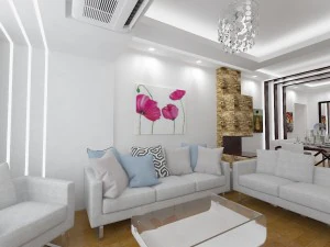 living room and dining room 3D Model