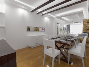 living room and dining room Modèle 3D