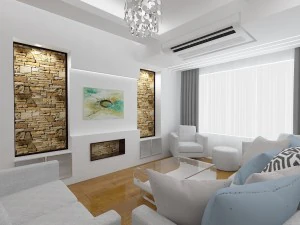 living room and dining room 3D Model