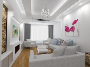 living room and dining room Modèle 3D
