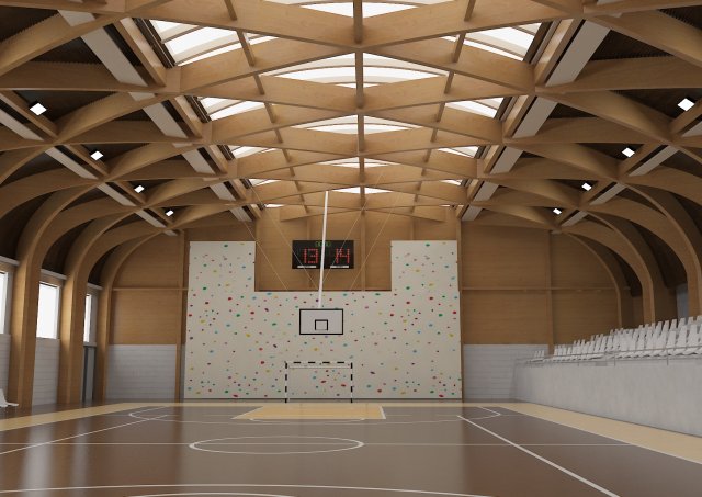 sports hall 3D 모델 .c4d .max .obj .3ds .fbx .stl .blend 
