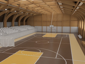 sports hall 3D 모델