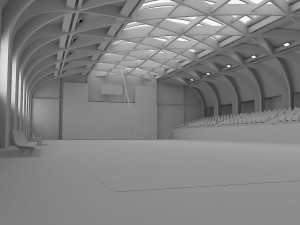 sports hall 3D 모델