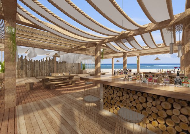 beach bar 3D-Modell .c4d .max .obj .3ds .fbx .stl .blend 