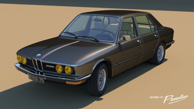 bmw 528i e12 - 1979 3D Model .c4d .max .obj .3ds .fbx .stl .blend 