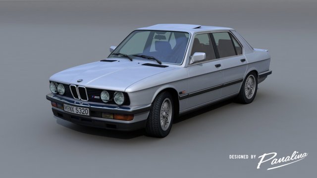 bmw m5 e28 - 1985 - car Model 3D .c4d .max .obj .3ds .fbx .stl .blend 