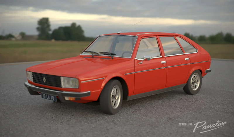 Renault 20 TS 1978 3D Model .c4d .max .obj .3ds .fbx .stl .blend 