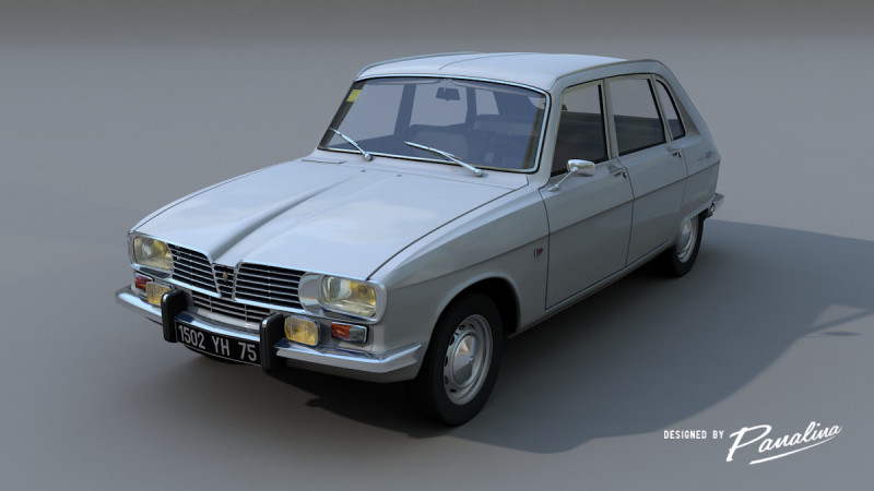 Renault 16 TS - 1970 - 3D Model .c4d .max .obj .3ds .fbx .stl .blend