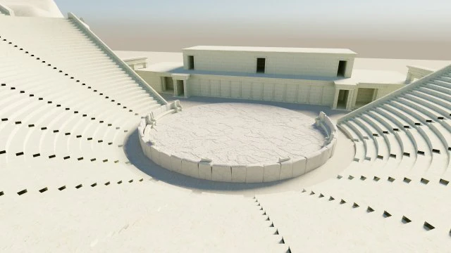 greek theatre 3D Model .c4d .max .obj .3ds .fbx .stl .blend 