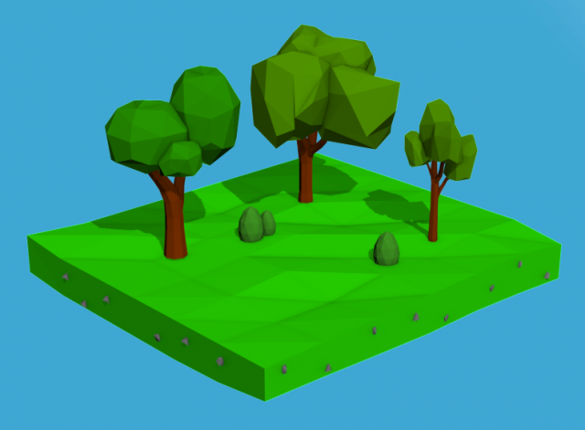 low poly tree pack Model 3D .c4d .max .obj .3ds .fbx .stl .blend 