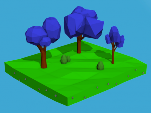 low poly tree pack Model 3D