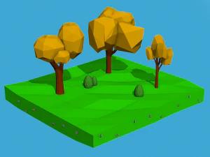 laag poly boompakket 3D Model