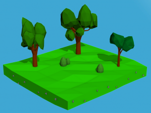 low poly tree pack Model 3D