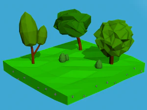 laag poly boompakket 3D Model