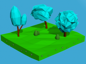 low poly tree pack Model 3D