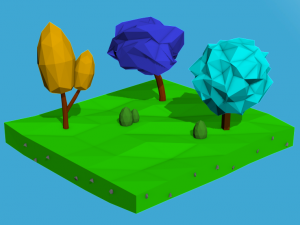 low poly tree pack Model 3D