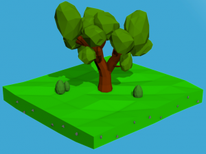 low poly tree pack Model 3D