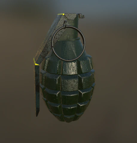 grenade 3D Model .c4d .max .obj .3ds .fbx .stl .blend