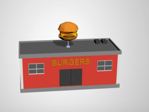 low poly buildings 3D Model