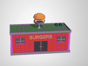 low poly buildings 3D Model