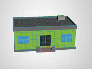 low poly buildings 3D Model