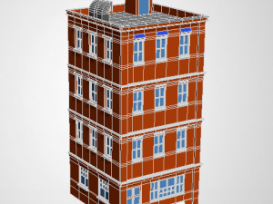 low poly buildings 3D Model