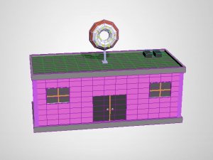 low poly buildings 3D Model