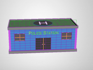 low poly buildings 3D Model