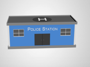 low poly buildings 3D Model