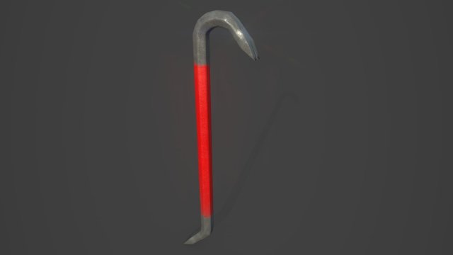 crowbar 3D Model .c4d .max .obj .3ds .fbx .stl .blend 