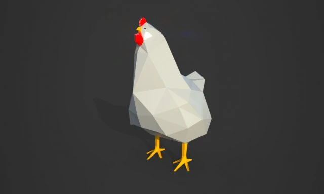 ayam poli rendah Model 3D .c4d .max .obj .3ds .fbx .stl .blend 