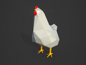 low poly chicken 3D Model