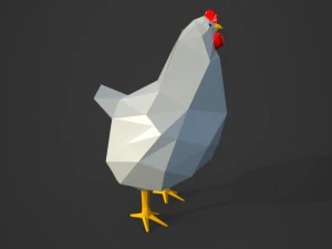 ayam poli rendah Model 3D