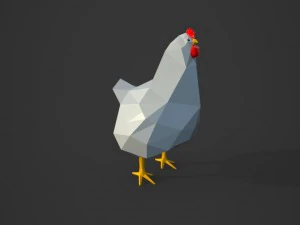 ayam poli rendah Model 3D