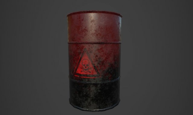 metal barrel 3D 모델 .c4d .max .obj .3ds .fbx .stl .blend
