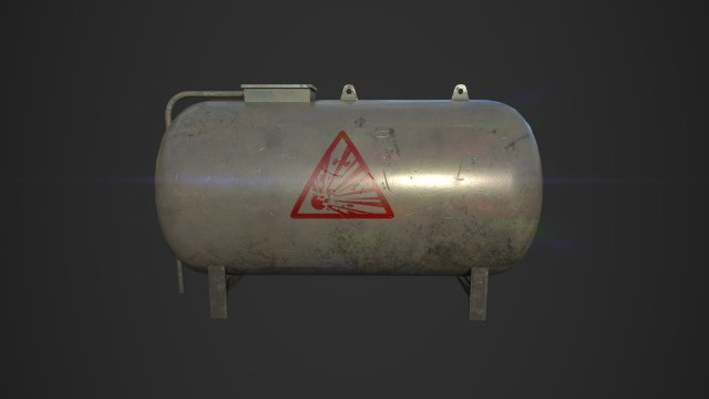 gas tank 3D Model .c4d .max .obj .3ds .fbx .stl .blend