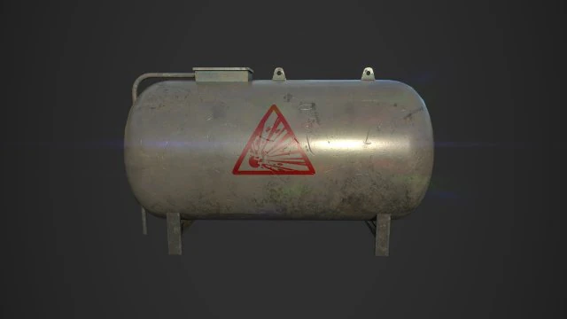 gas tank 3D Model .c4d .max .obj .3ds .fbx .stl .blend 