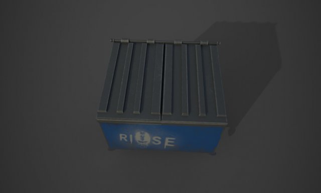 dumpster 3D 模型 .c4d .max .obj .3ds .fbx .stl .blend 