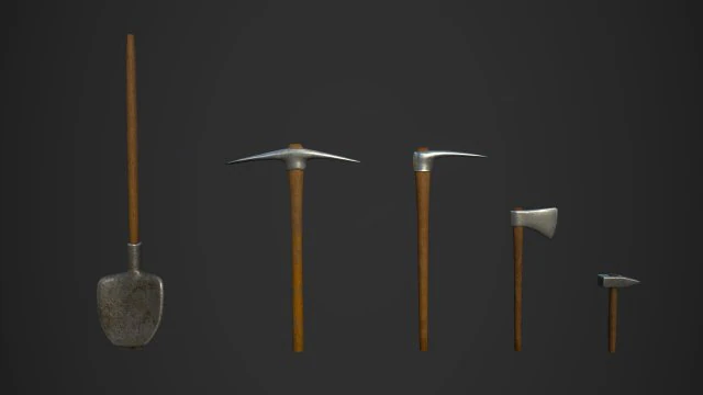 garden tools pack 3D Model .c4d .max .obj .3ds .fbx .stl .blend