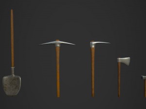 garden tools pack 3D Model