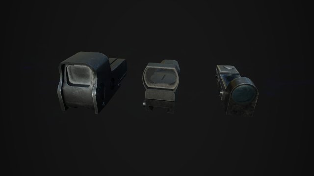 tactical sights pack 3D Model .c4d .max .obj .3ds .fbx .stl .blend 