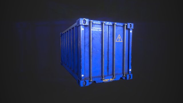 shipping container 3D Model .c4d .max .obj .3ds .fbx .stl .blend