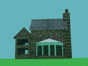 simple english detatched house 3Dモデル