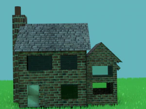 simple english detatched house 3D Model