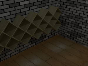 modern interlocking shelf Modello 3D