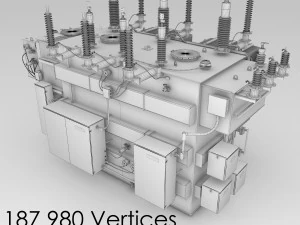 electrical substation pack 3D Model