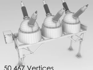 electrical substation pack 3D Model