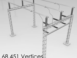 electrical substation pack 3D Model