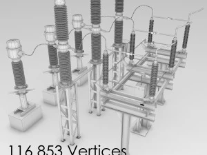 electrical substation pack 3D Model