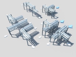 industrial factory environment pipeline Modello 3D